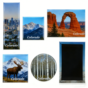 Aimant de réfrigérateur personnalisé en étain Vail Aspen, souvenirs de la faune et des paysages de la montagne de Rocky, Denver, Colorado, vente en gros et au détail - Product Image 1