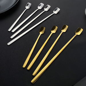 Agitadores <span class=keywords><strong>de</strong></span> café <span class=keywords><strong>de</strong></span> acero inoxidable, cucharas mezcladoras para bebidas, palitos agitadores <span class=keywords><strong>de</strong></span> cóctel, cuchara <span class=keywords><strong>de</strong></span> barra, cucharaditas largas para agitar - Product Image 2