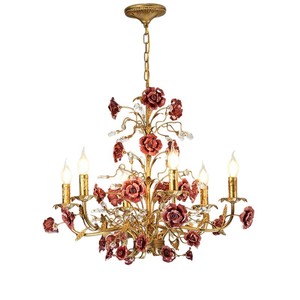 <span class=keywords><strong>Lustre</strong></span> rétro français de style pastoral, style campagnard américain, en fer, pour chambre d'enfant, restaurant, magasin de vêtements, etc. - Product Image 5