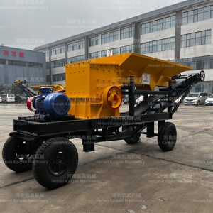 Mới Nhất Bán Chạy Nhất 600*600 Di Động Hộp Máy Nghiền Cho Cát Và Sỏi Bãi Động Cơ Điện Thế Hệ Hộp Máy Nghiền Với Băng Tải - Product Image 2