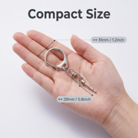 Alarme personnelle étanche anti-perte, porte-clés en métal, grande boucle en C de 31 mm, accessoire polyvalent pour clés, breloque DIY