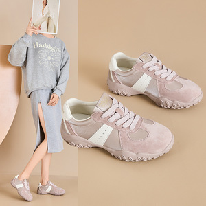 Zapatillas Casuales Blancas para Mujer, Colección Otoño 2026, Ligeras, con Plataforma, para Correr, con Cordones, Parte Superior de Malla, Estilo Forrest - Product Image 1