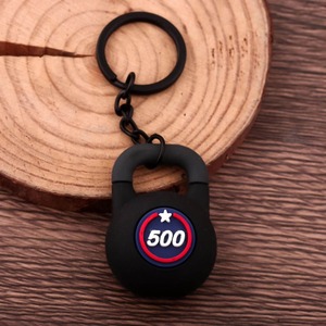 Pendentif de charme de fitness en silicone 3D imprimé UV, porte-clés en caoutchouc PVC sportif avec décoration de salle de sport - Product Image 6