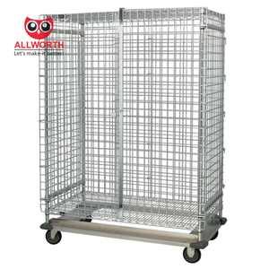 थोक गोदाम भारी शुल्क कार्गो भंडारण गैल्वेनाइज्ड नेस्टिंग जेड प्रकार रोल केज कंटेनर - Product Image 5