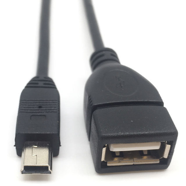 USB Mini Cable To USB 2.0 A Female Adapter OTG Extension Cable for Camera