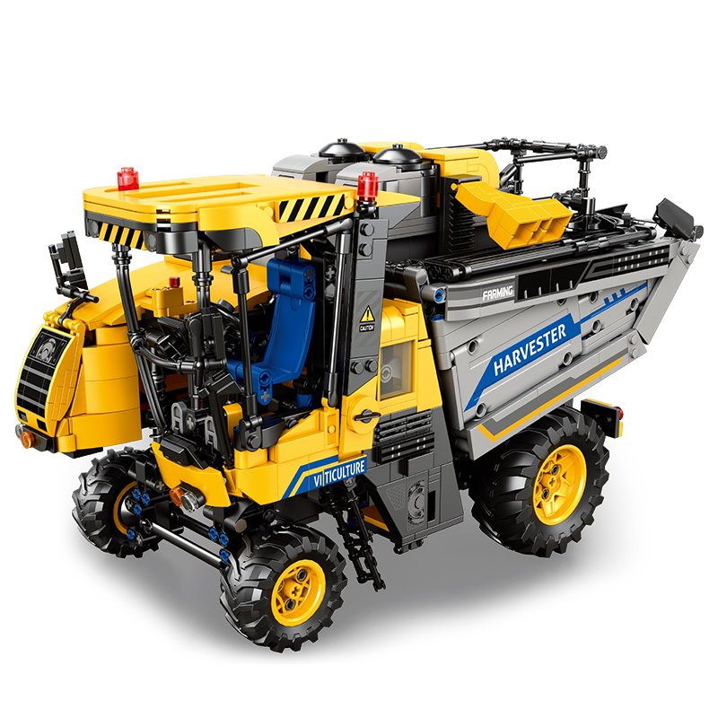Reobrix 22026 2206pcs RC Grape Harvester Building Blocks Set, 2.4G
