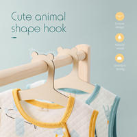 Porte-vêtements mural en bois écologique en forme d'ours de dessin animé, à faire soi-même, pour vêtements d'enfants, décoration de chambre d'enfant