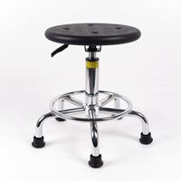 Type de réglage de la hauteur chaise noire antistatique tabouret ESD écologique moderne école laboratoire meubles école laboratoire informatique