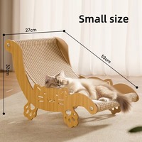 Hamac pour chat 2-en-1 en bois, chaise de plage avec griffoir en sisal naturel, lit surélevé pour animaux de compagnie, transat surélevé pour la sieste des chats d'intérieur OEM