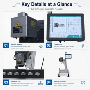 Factory Supply Fiber Laser Marking Machine for Metal, Auto Parts, Batch Code, Qr Code, Date, Character Marking on PVC/PE/PP - Product Image 1