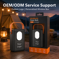Batterie externe de camping 80000 mAh grande capacité avec 4 câbles intégrés, chargeur portable durable, charge rapide PD 22,5 W, double éclairage