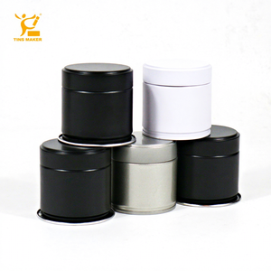 Manufacturers Customized Embossed Round Matcha Powder Tin <strong>Canister</strong> White Black Silver Coffee Bean Food Airtight Tin Can with <strong>Lid</strong> - Product Image 1