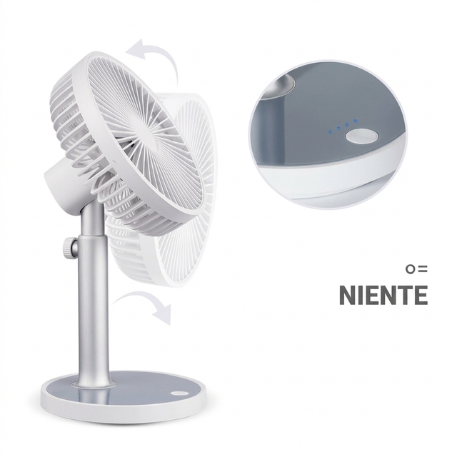 Desk Micro USB LED Tower Fan Aluminum Alloy Mini Table Fan