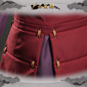 Costume de <span class=keywords><strong>cosplay</strong></span> de guerrier de clan d'anime japonais, armure de poitrine rouge avec gants et bandages pour les jambes, tenue de jeu de rôle, chaussures disponibles - Product Image 6