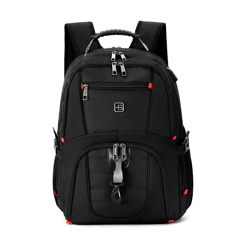 하이 퀄리티 남자의 방수 여행 나일론 대용량 3 클래스 비즈니스 노트북 가방 배낭 USB 포트