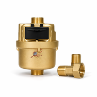 Contador de agua compuesto con carcasa de latón IP68 OEM, con bridas, 4m/h, diseño de bajo flujo y alta sensibilidad, volumétrico