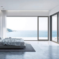 Fenêtre en aluminium de conception moderne, taille personnalisée, avec cadre fin, système de fenêtres en aluminium de luxe, fenêtre coulissante et porte