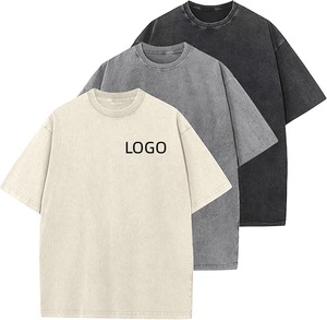 เสื้อยืดโอเวอร์ไซส์ลายกราฟิก JKM ปี 2026 สำหรับผู้ชาย ล้างสีแบบแอซิดวอช สไตล์ลอสแอนเจลิสวินเทจ เสื้อผ้าสตรีทแวร์ทรงหลวม เสื้อผ้าฝ้ายลำลอง - Product Image 1