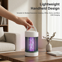 Nouvelle Lampe Anti-Moustiques Électrique LED 2026 Rechargeable par USB avec Lumière UV pour Utilisation Intérieure et Extérieure