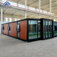 Maison conteneur extensible à double aile de 20, 30 et 40 pieds, directement de l'usine, en panneaux sandwich, pour maison mobile, hôtel, école, atelier, entrepôt