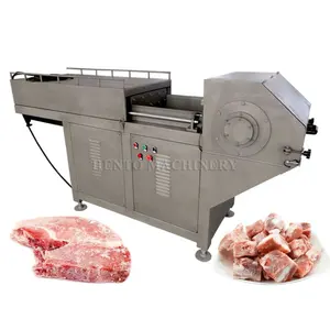 Mesin Pemotong Daging Elektrik, Mesin Pengiris Daging Elektrik Produktivitas Tinggi/Mesin Penghancur Daging Beku, Mesin Pemotong Kubus Dicing Daging Beku