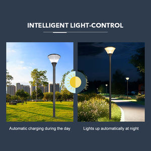 ไฟ LED อลูมิเนียมสำหรับติดตั้งภายนอกอาคาร ระดับการป้องกันน้ำและฝุ่น IP65 กำลังไฟ 20 วัตต์ ใช้พลังงานไฟฟ้ากระแสสลับ/พลังงานแสงอาทิตย์ สำหรับตกแต่งสวนและภูมิทัศน์ - Product Image 3