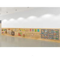 HAPPY ZONE Panneau mural interactif en bois personnalisé, mur sensoriel, jouets éducatifs, jeux muraux, aire de jeux intérieure