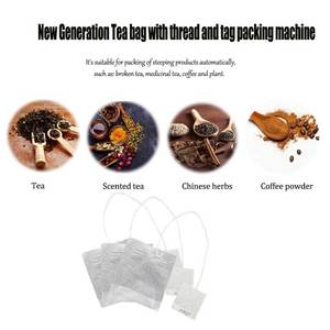 Empaquetadora neumática automática de bolsas de té Embalaje de papel negro exterior interior con función de llenado de hilo de sellado para alimentos - Product Image 3