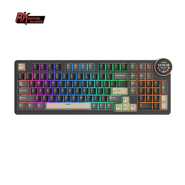 Royal Kludge RK N99 Phantom 98 Key Tri-Mode RGB Wired Bluetooth 2.4G Wireless With TFT Screen Mechanical Keyboard