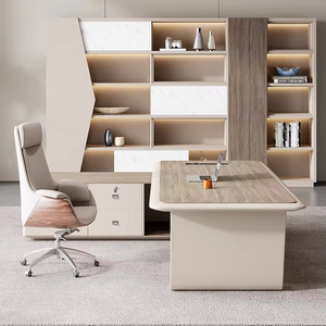 Ánh Sáng Hiện Đại Sang Trọng Ông Chủ Văn Phòng Bàn Ghế Kết Hợp Thời Trang Lớp Lớn Bảng Đồ Nội Thất Bằng Gỗ Cho Biệt Thự Sử Dụng - Product Image 6