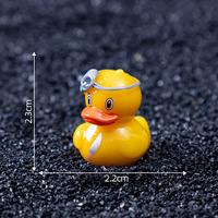 Nouvelle figurine de canard en résine, démon fantôme, petit canard jaune, décoration d'Halloween