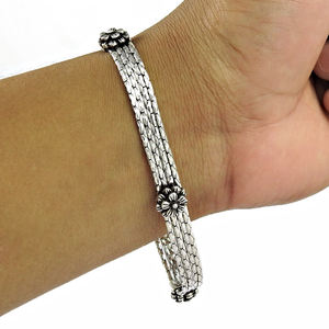 New Arrival Beautiful 925 Sterling Silver <b>Bracelets</b> Unisex 925 Silver Jewelry Stylish Hip Hop Jewelry Unique Design Wholesale - Product Image 2