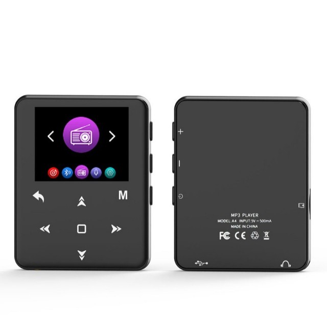 Touch Screen BT MP3 MP4 Player 3.5mm Earphone Port E-book Built-in Speaker Video Playback Recording HiFi Audio Long Battery Life