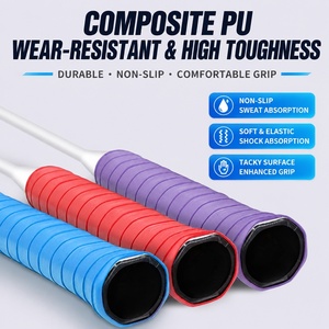 Vente en gros de bandes de grip pour raquettes de <span class=keywords><strong>tennis</strong></span> en PU composite durable, sensation collante, haute résistance, pour badminton, pickleball et padel - Product Image 2