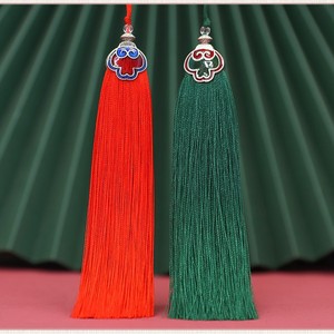 Borla decorativa de poliéster de 13 cm estilo nacional para Hanfu, abanico y adorno de coche: ¡Bienvenido el comienzo! - Product Image 2