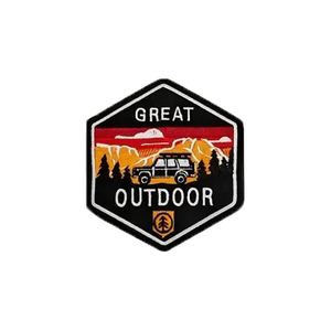 Parches Bordados Personalizados con Logotipo de Animales para Senderismo y Camping, MOQ Bajo, Parches Termoadhesivos de Sarga con Gancho y Bucle para Ropa y Gorras - Product Image 2