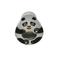 Diseño de forma de Animal de dibujos animados Kungfu Panda estilo caja de goma de mascar caja de Metal pequeña partícula caramelo duro ventana de visualización Paquete de Metal