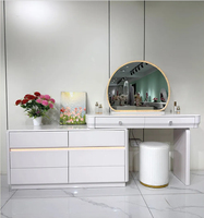 Meja Rias Desain Modern dengan Laci, Harga Grosir, Custom Putih, untuk Ruang Rias, Dijual