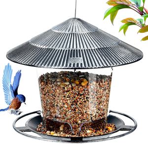 เครื่องให้อาหารนกแบบพาโนรามาใสสำหรับสวนกลางแจ้งที่แขวนอยู่ในบ้านเครื่องดูดสำหรับสวนหลังบ้านที่มีประสิทธิภาพ - Product Image 3