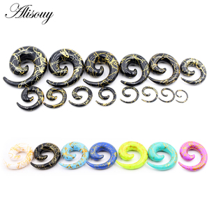 All'ingrosso 1.<span class=keywords><strong>6mm</strong></span>-20mm linea d'onda puntini a spirale acrilici auricolari tunnel tappi barella Expander orecchini Piercing per il corpo gioielli - Product Image 2