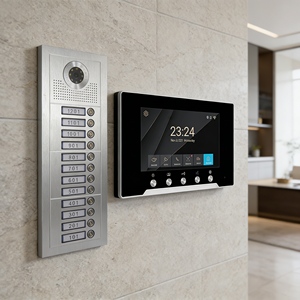 4 fils 10 pouces 120. Vidéophone domestique à 12 boutons avec objectif grand angle et configuration standard à 12 boutons pour immeubles d'appartements - Product Image 1