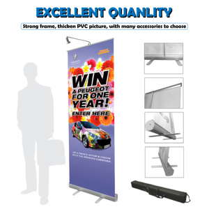 Banner Publicitario Retráctil de Doble Cara, Soporte Vertical para Banner Enrollable - Product Image 3