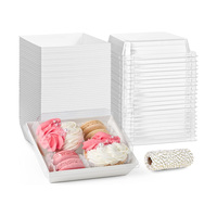Boîte d'emballage en plastique transparent PET, barquette jetable pour gâteaux, biscuits, légumes, biscuits, emballage en blister