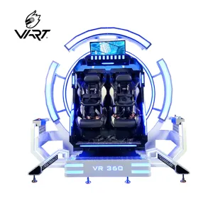 VART 새로운 2 좌석 VR 롤러코스터 비행 아케이드 360 자전 VR 시뮬레이터 가상 현실 기계 의자 9D VR 도박