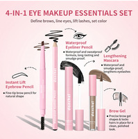Ensemble de maquillage tout-en-un pour le visage : base, anticernes, contour, illuminateur, palette de blush, crayon à sourcils, fard à paupières, kit de maquillage pour les lèvres