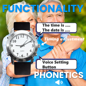 Reloj Hablante MAUJOY con Acento Americano y Números Grandes para Personas con Discapacidad Visual, Ciegas o Ancianos - Product Image 4