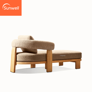 Chaises longues de luxe pour l'extérieur, meubles de jardin, piscine, imperméables, plage, bois moderne, lit de soleil, cour, loisirs, jardin - Product Image 4