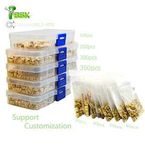 Messing Inzetstuk Kurled Noten Kit Maat M1 M1.2 M1.4 M1.6 <span class=keywords><strong>M2</strong></span> <span class=keywords><strong>M2</strong></span>, 5 M3 M3 M3,5 M4 M6 M8 M10 M12 - Product Image 1