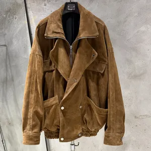 <span class=keywords><strong>Giacca</strong></span> Nera in <span class=keywords><strong>Pelle</strong></span> Martellata da <span class=keywords><strong>Donna</strong></span>, <span class=keywords><strong>Giacca</strong></span> <span class=keywords><strong>Oversize</strong></span> in Vera <span class=keywords><strong>Pelle</strong></span>, Collezione 2026 - Product Image 5