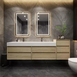 ชุดตู้ห้องน้ำพร้อมอ่างล้างหน้าแบบกันน้ำ พร้อมกระจก สำหรับเฟอร์นิเจอร์ห้องน้ำในบ้าน - Product Image 6